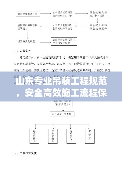 山东专业吊装工程规范,安全高效施工流程保障