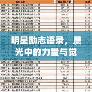 明星励志语录,晨光中的力量与觉醒