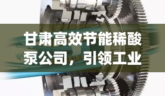 甘肃高效节能稀酸泵公司,引领工业流体控制新时代的先锋力量