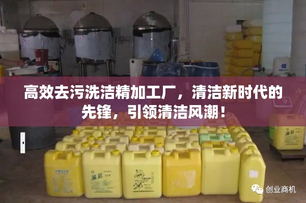 高效去污洗洁精加工厂,清洁新时代的先锋,引领清洁风潮!